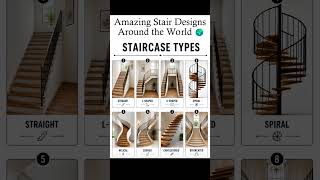 Learn different staircase types and modern designs in a simple way 👀🏠