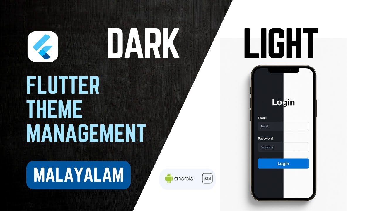 How to implement dark mode and light mode in Flutter malayalam | Flutter malayalam new