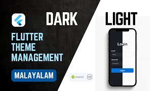 How to implement dark mode and light mode in Flutter malayalam | Flutter malayalam new