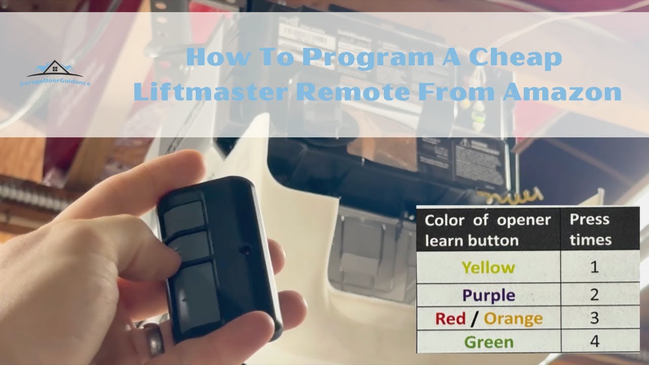 How To Program A Cheap Liftmaster Remote From Amazon - YouTube