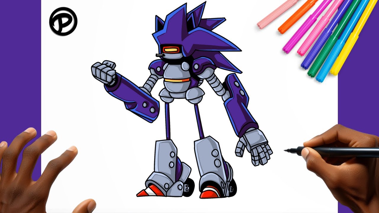 COMO DESENHAR O MECHA SONIC MK II