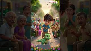 My pet is INVISIBLE! 👶🦖 Magic Dust Surprise #shorts #dinosaur #magic