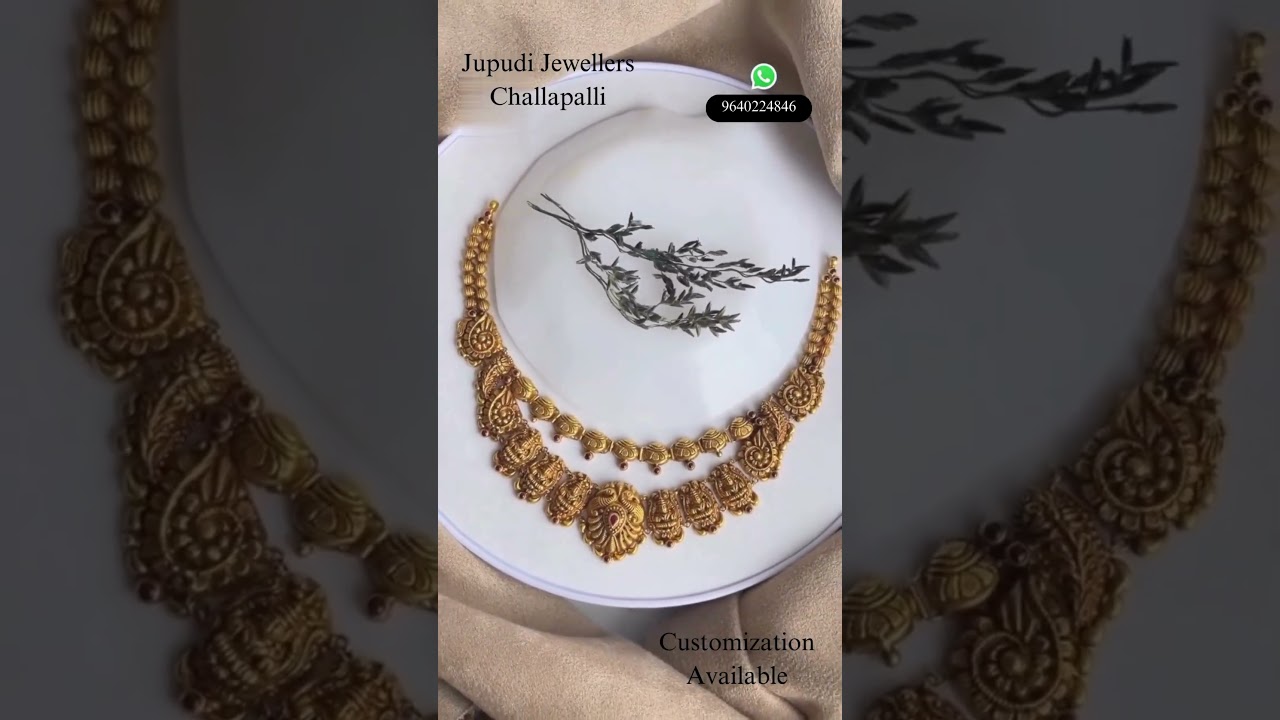 Lakshmi goddess with this stunning gold haram ✨🌟
