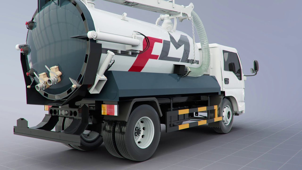 How does the sewage suction truck work?