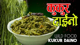 जंगली खाना कुकुर दाइनो । kukur daino | wild food | how to make kukur daino | veg | sajilo kitchen