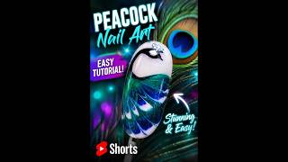 🦚 peacock nail art #naildesign #easynaildesigns #nails #nailtutorial #peacock