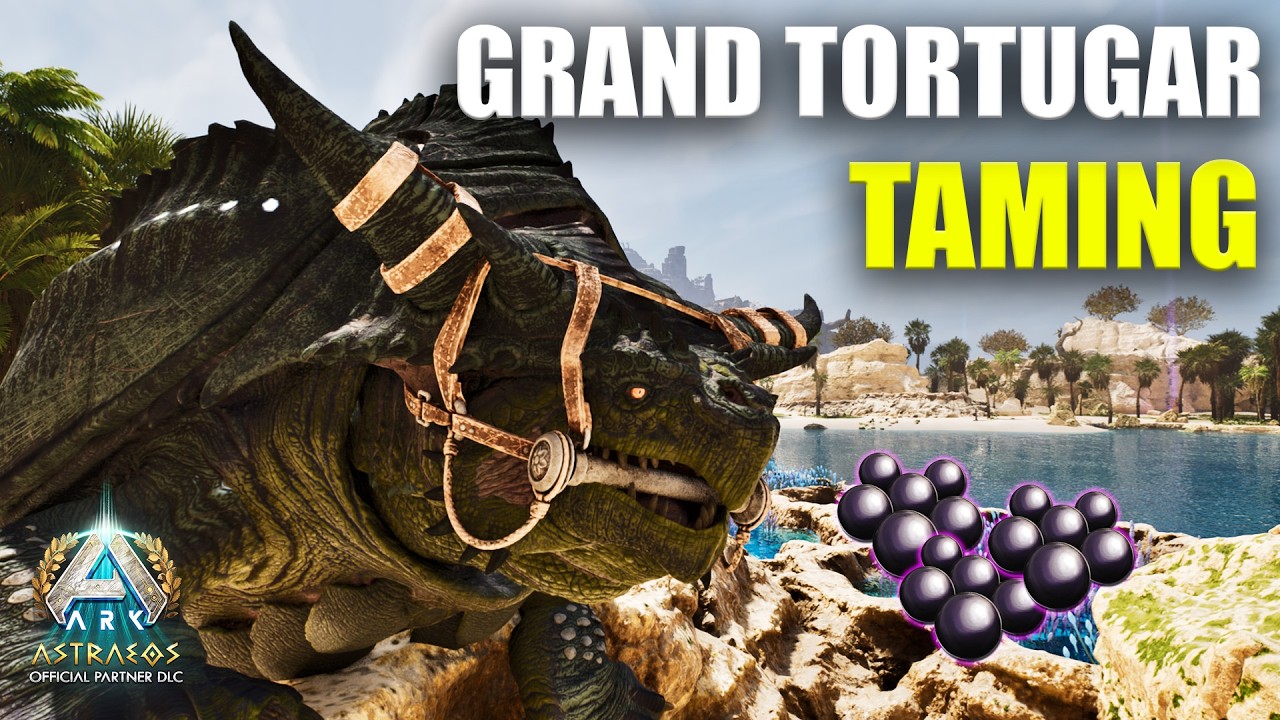 GRAND TORTUGAR TAMING And ABILITY is new new BLACK PEARL FARMER | Ark Ascended