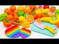 ASMR Toy Cutting 木製 Plastic Food 野菜切り &amp; フルーツ切り Sounds