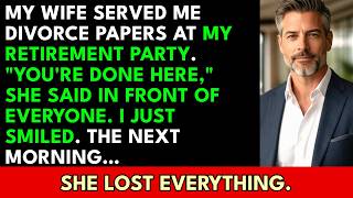 The Night My Wife Handed Me Divorce Papers At My Own Retirement Party. I Just Smiled. She Had No ...