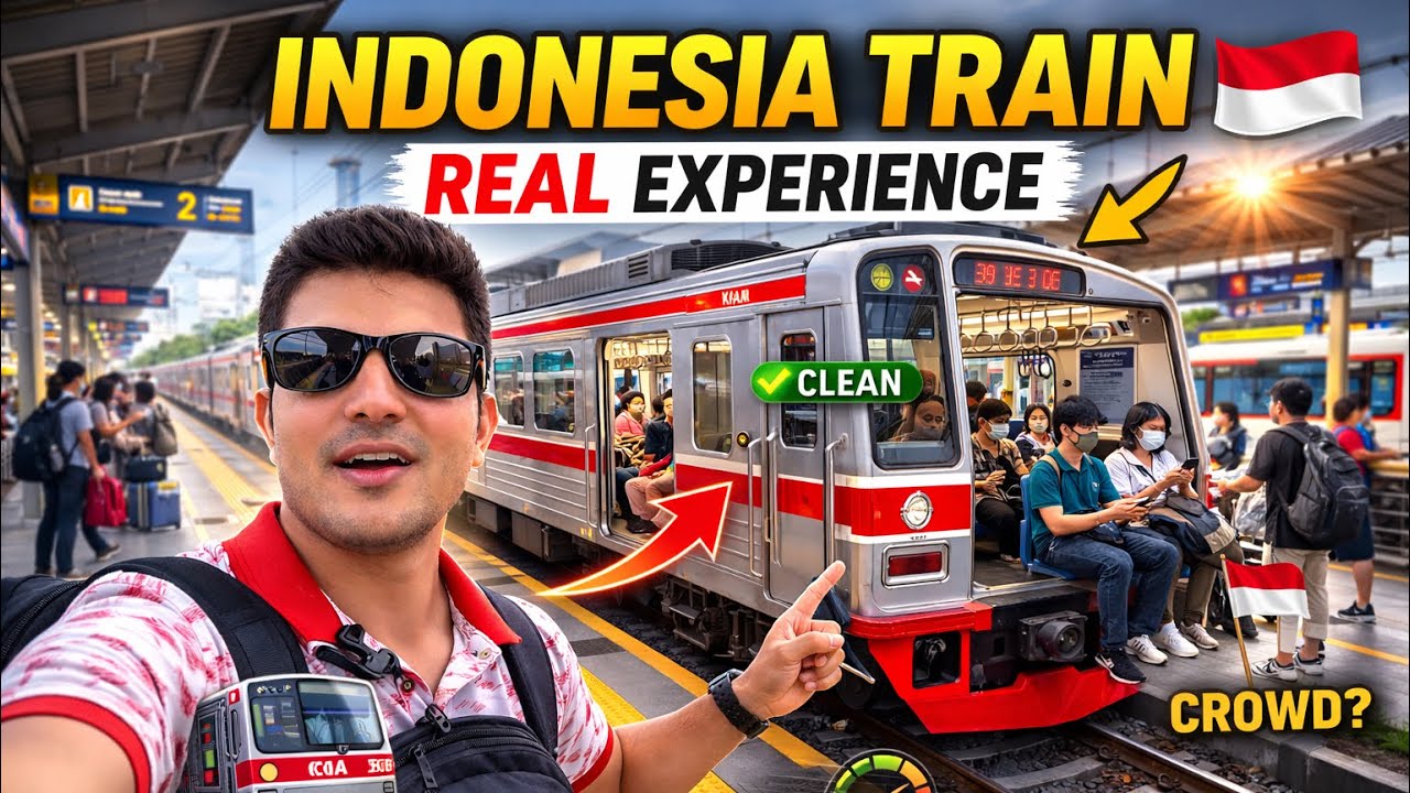Indonesia Local Train 🇮🇩 | Indian ka Real Experience Inside (Clean, Crowd, Speed)