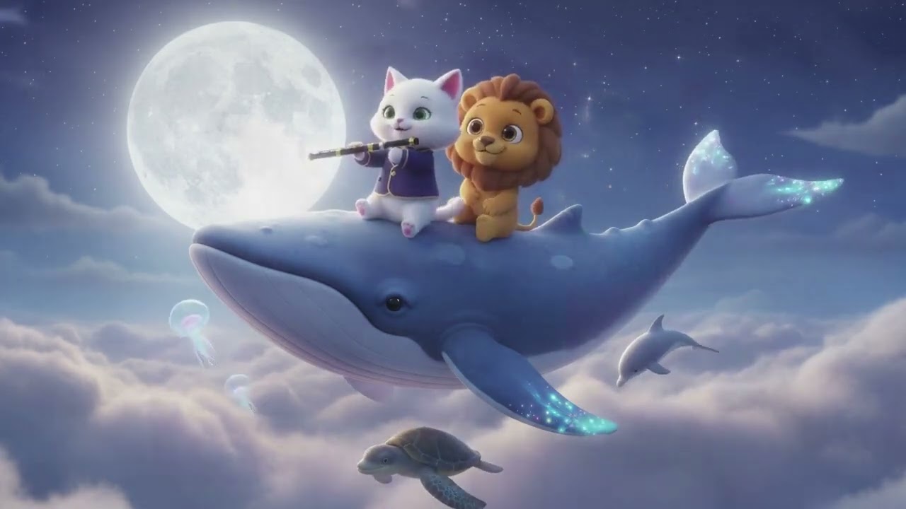 Yoyo plays music with his friends on the sky! | lofi | rain☔ | river | study📚, relax, sleep