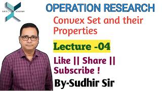 4. CONVEX SETS AND THEIR PROPERTIES | (L-04)