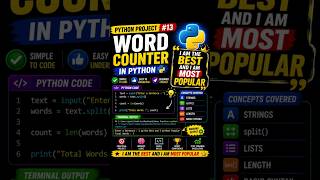 Word Counter in Python 📝 | Python Project for Beginners