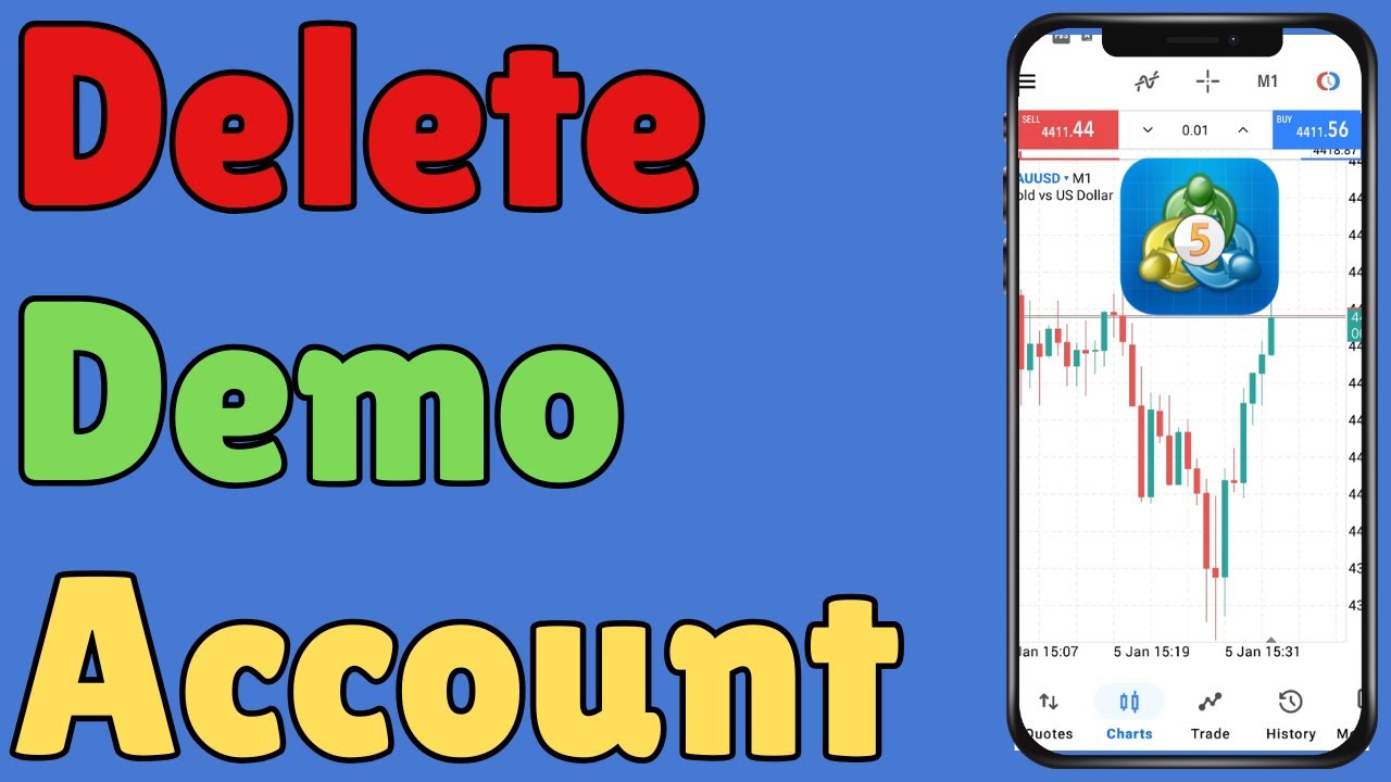 Как удалить демо-счет в приложении MT5