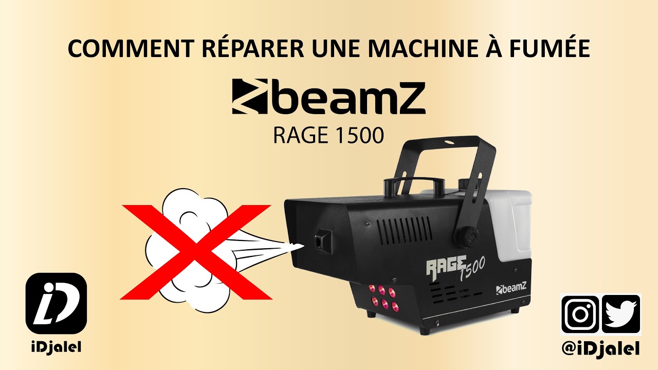 BEAMZ RAGE 1500 PAS DE FUMEE - COMMENT REPARER LA MACHINE A FUMEE BEAMZ RAGE 1500