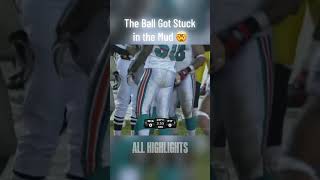 Football Gets Stuck in the Mud 🤯 #nfl#football#nflshorts#nflmemes#shorts#sports#nflfootball#hits#hit