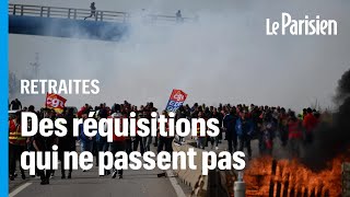 Retraites : Face-à-face tendu entre CRS et manifestants devant le dépôt pétrolier de Fos-sur-Mer