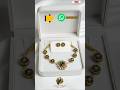 ✨🌼Elegant Dark Green & Gold Necklace Set||Traditional Jewellery Collection ✨||#shorts
