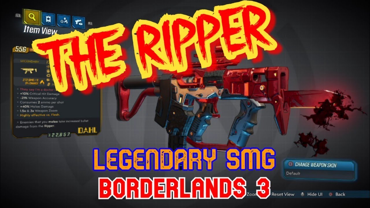 THE RIPPER // LEGENDARY DAHL SMG // MELEE SPECIALIST // BORDERLANDS 3