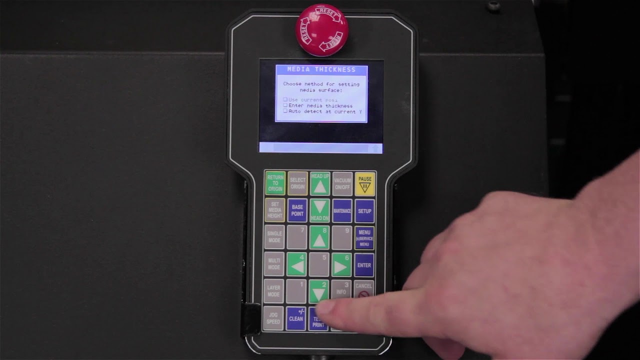 Setting Media Thickness - Roland VersaUV LEJ-640FT