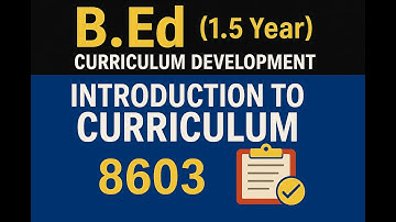 B.Ed Curriculum Development Unit 1 | Top 30 Most Important MCQs with Answers (8603)