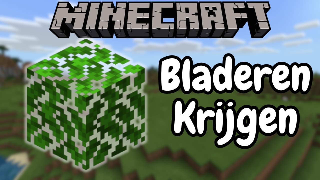 Hoe krijg je bladeren in survival Minecraft - YouTube