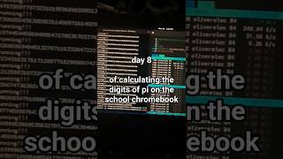 day 8, goal 1billion #archlinux #arch #linux #pi #math #iusearchbtw #python #potatopc #subscribe