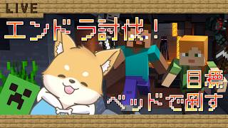 【#マインクラフト】ベッドチャレンジ！エンドラをベッドで倒してみたい！【視聴者参加型 / 初見歓迎 】#vtuber