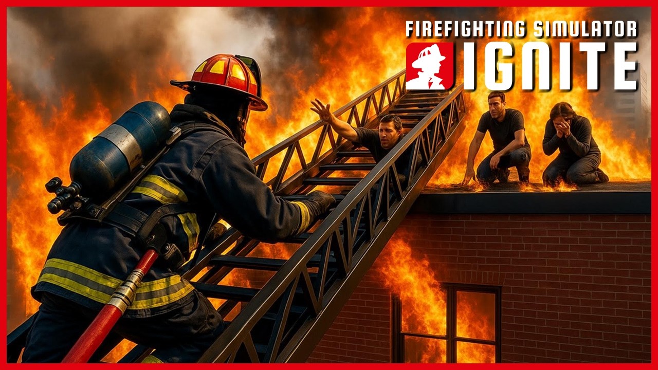 Victimes coincer sur le toit ! 😱🔥 | Firefighting Simulator IGNITE [COOP] #4