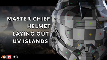 Blender Master Chief Helmet Texturing Tutorial | Ep3 | Helmet UVs | #blender #halo #blendertutorial