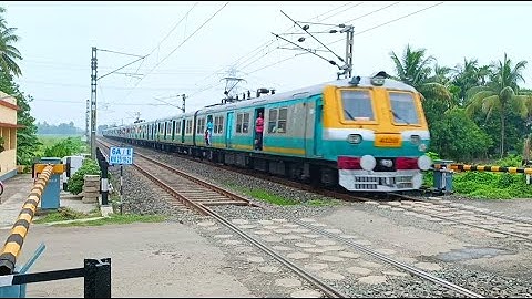 Aerodynamic Emu Sea Green Local Train Dangerous & Furious Moving Out At Railgate