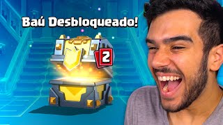 GANHEI 2 BAÚS DO CAMPEÃO E FUI DESAFIADO... Clash Royale