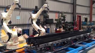 OTC robot welding line for cable ladder