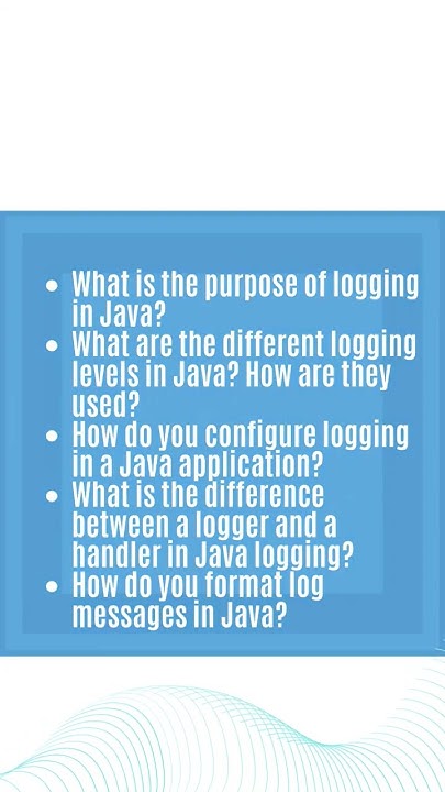 10 interview questions on Logging | Java Logging #shorts #javalogging # ...