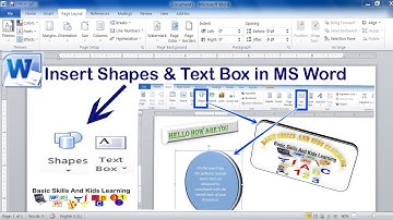 Ms Word Tutorial for beginners How to insert Shapes & Text Box in ms word@basicskillsandkidslearning