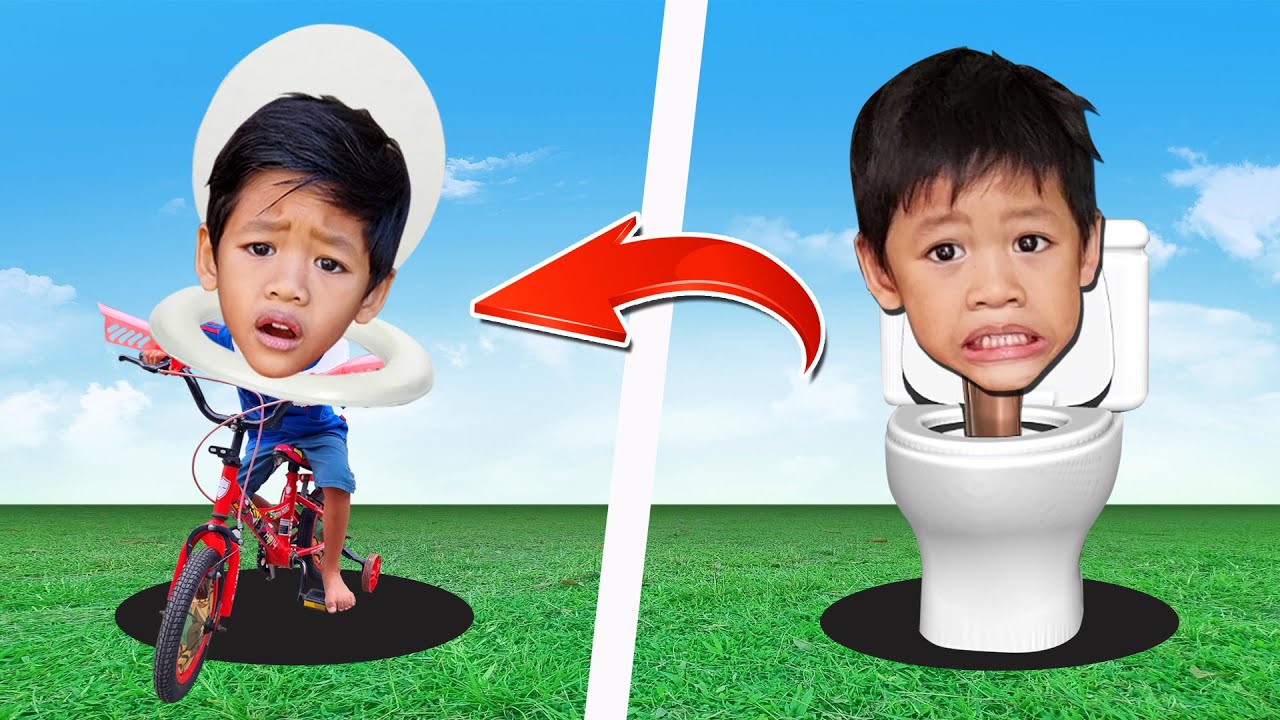 แย่แล้ว !? น้องไนล์เข้าห้องน้ำนาน กลายเป็นสกิบิดี้ทอยเล็ต พาสกิบิดี้เล่นปั่นจักรยาน I หนูดีมาแล้วจ้า