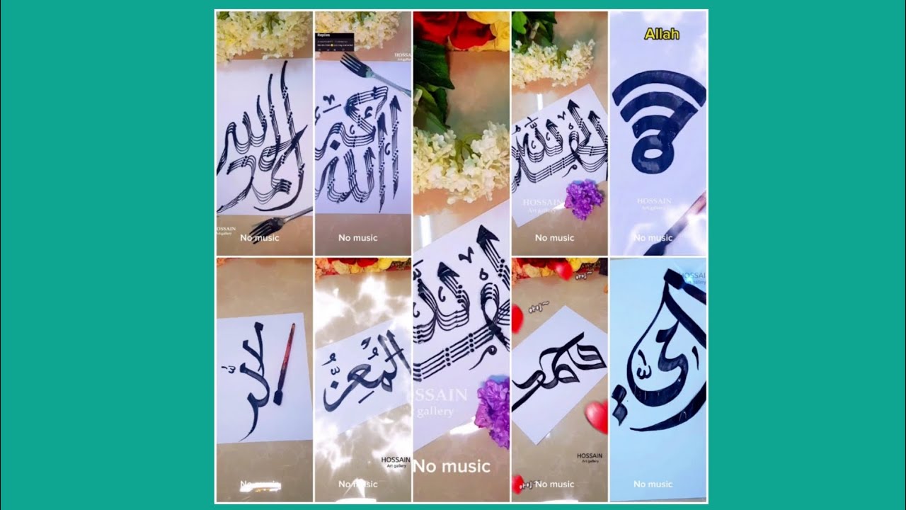 Arabic Calligraphy 9 in one video | For Beginners | Easy step by step ...