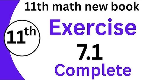 Exercise 7.1 Chapter 7 || 11Th Class Math new Book 2025 PCTB || Smart Syllabus