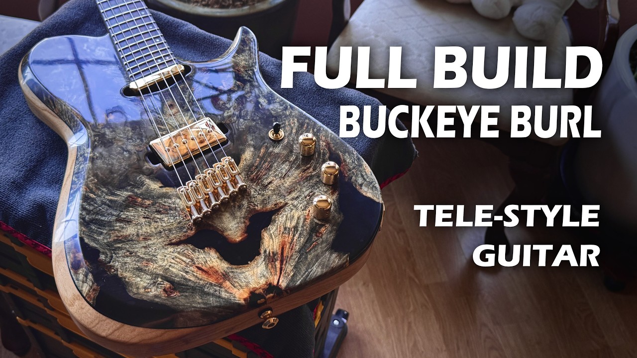 I Build a Buckeye Burl Tele-Style Guitar (Full Build & Demo)
