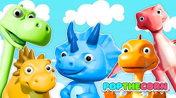 10 Little Dinosaurs 🦖 |  Counting song for kids | Nursery Rhymes & Fun learning video