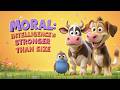 Intelligence Is Stronger Than Size | Cartoon For Kids | Parishey World