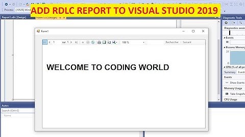 Add RDLC Report and ReportViewer to Visual Studio 2019