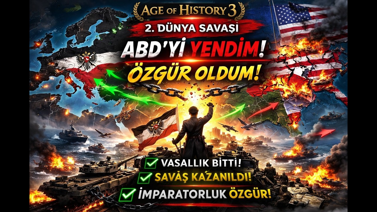 Amerika’yı Dize Getirdim! Almanya Artık Özgür | Age of History 3 Final