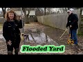 Another stormwater drainage problem  new homeowners flooded yard mitigated with a dry well