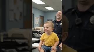 BABY BECAME A POLICE OFFICER 😂🚓 #funnybaby #funny #babycomedy #viral