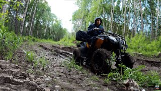 Первый тест лебедки!Квадроцикл Motax atv grizlik 200 lux.