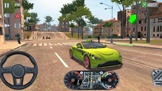 Taxi SIM 2020 | Rome City : Aston Martin Vantage Yellow Wheel Drive Car Simulator Android Gameplay