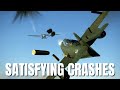 Satisfying airplane crashes  cracked wing landing v341  il2 sturmovik flight simulator crashes