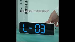 10 Inch Smart Mute LED Electronic Night Alarm Wall Clock Modern Desk