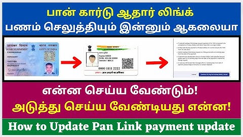how to solve the issue regarding|pan aadhar link|after 4-5 days payment not update |2022